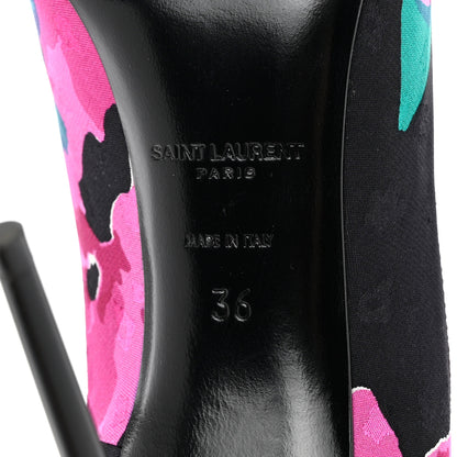 Saint Laurent Tessuto Silk Floral Zoe Pump 36 Multicolor 8 of 8