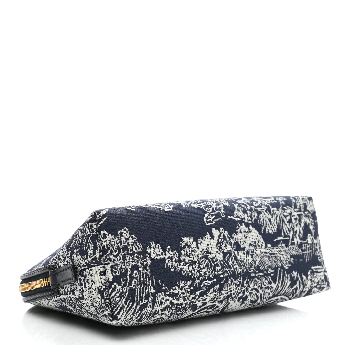 Embroidered Toile De Jouy 30 Montaigne Cosmetic Pouch Blue