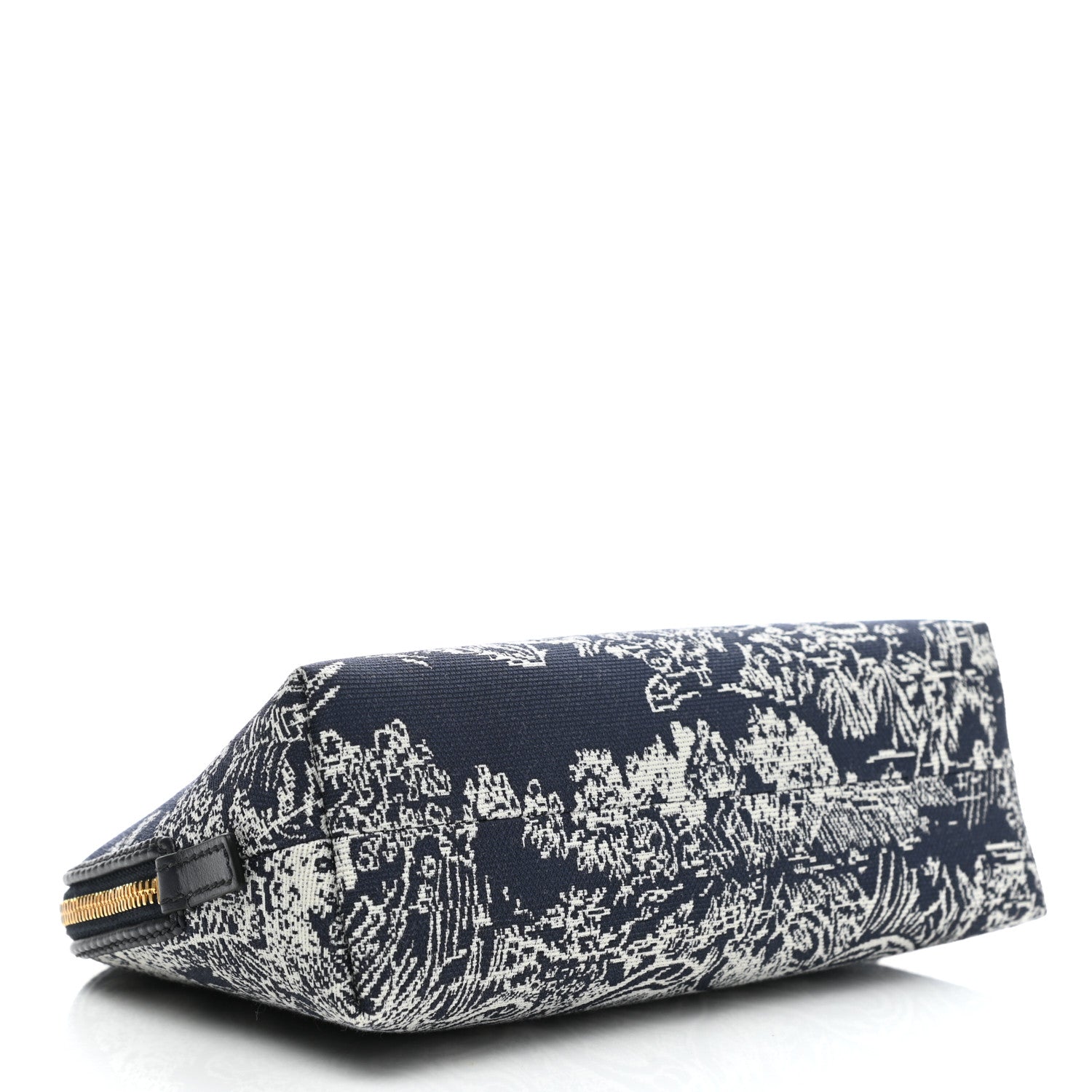 Christian Dior Embroidered Toile De Jouy 30 Montaigne Cosmetic Pouch Blue 4 of 9