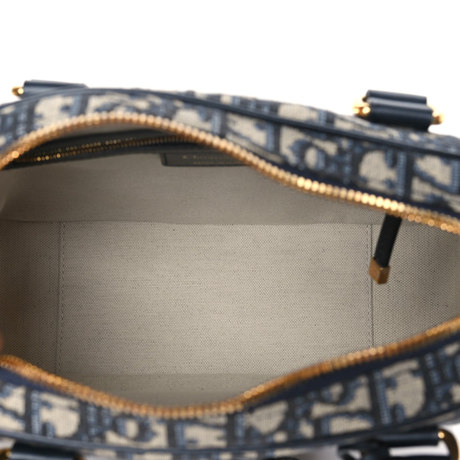 Christian Dior Oblique Medium D-Vibe Bowling Bag Blue 5 of 10
