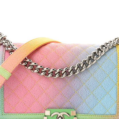 Chanel Caviar Quilted Medium Cuba Rainbow Boy Flap Multicolor 8 of 10