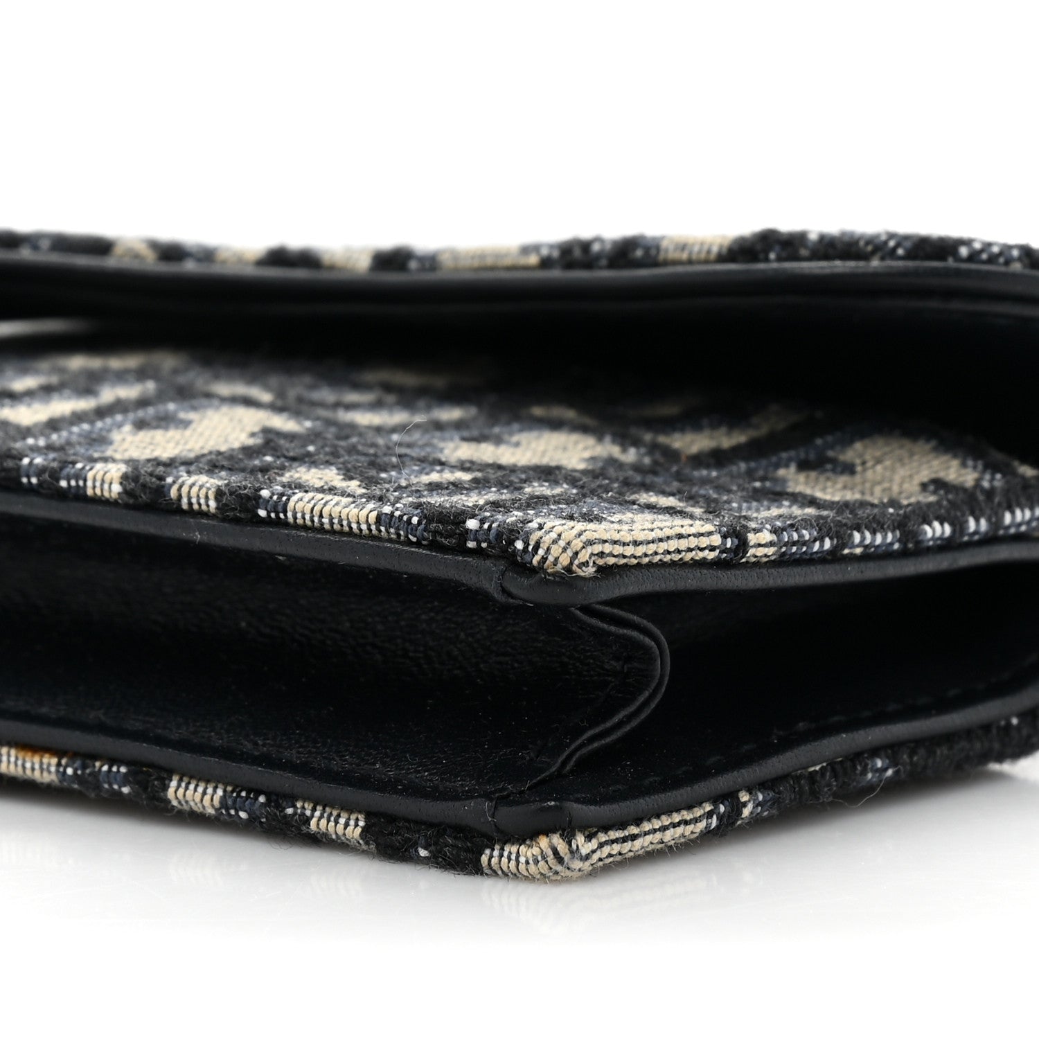 Christian Dior Oblique Saddle Card Holder Blue 9 of 11