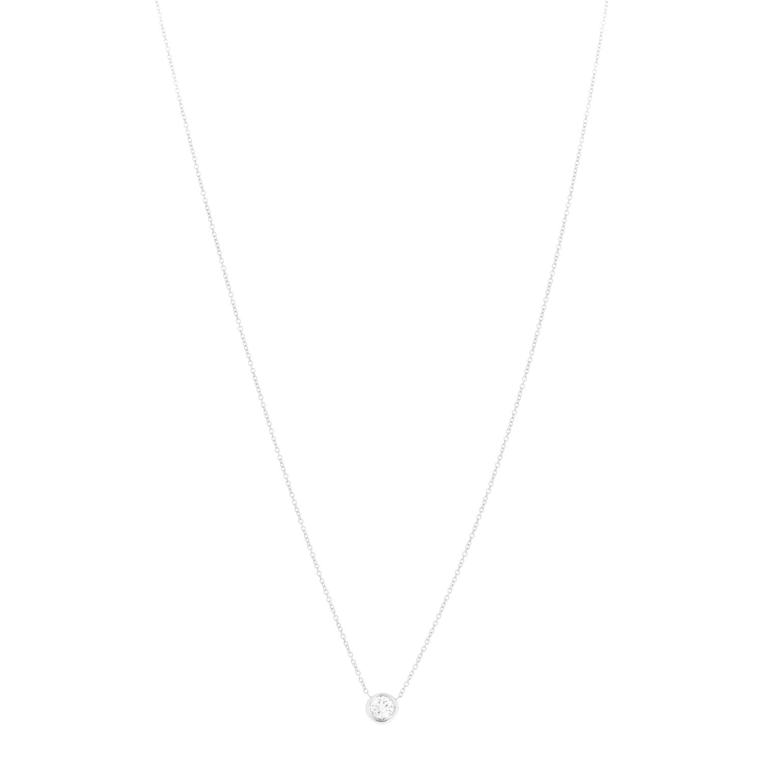 Roberto Coin 18K White Gold Diamond .23ct Diamonds by the Inch Pendant Necklace 1 of 7