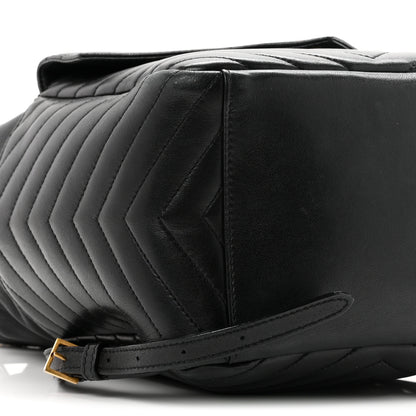 Saint Laurent Lambskin Matelasse Monogram Joe Backpack Black 8 of 9
