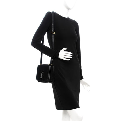 Saint Laurent Suede Small Spontini Saddle Bag Black 2 of 7