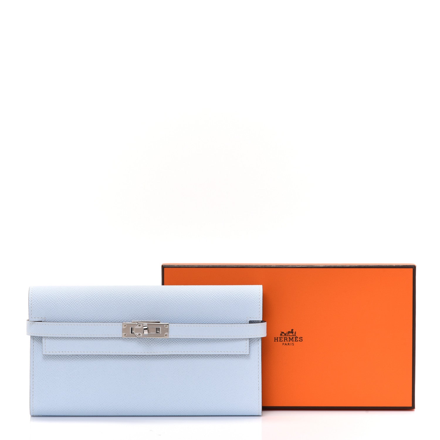 Hermes Epsom Kelly Longue Wallet Bleu Brume 8 of 8