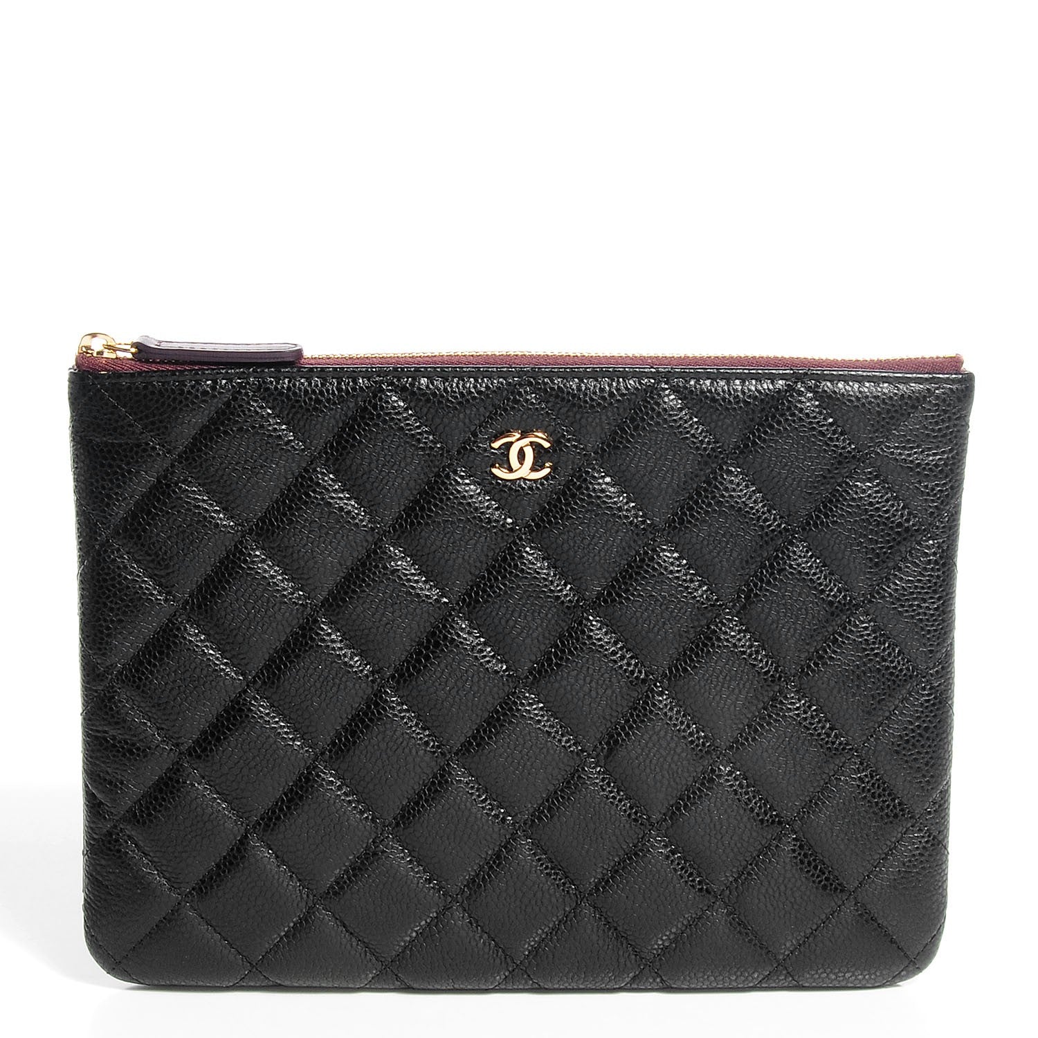 Chanel Caviar Quilted Medium Cosmetic Case Black 1 of 8