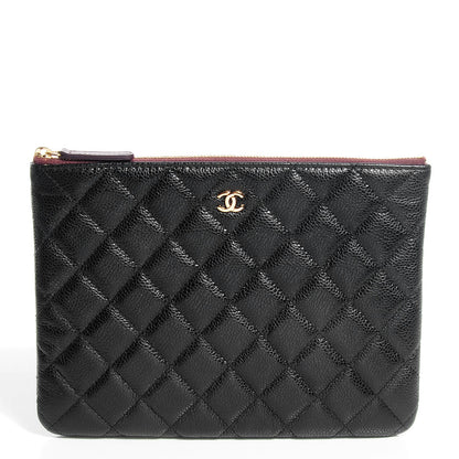 Chanel Caviar Quilted Medium Cosmetic Case Black 1 of 8