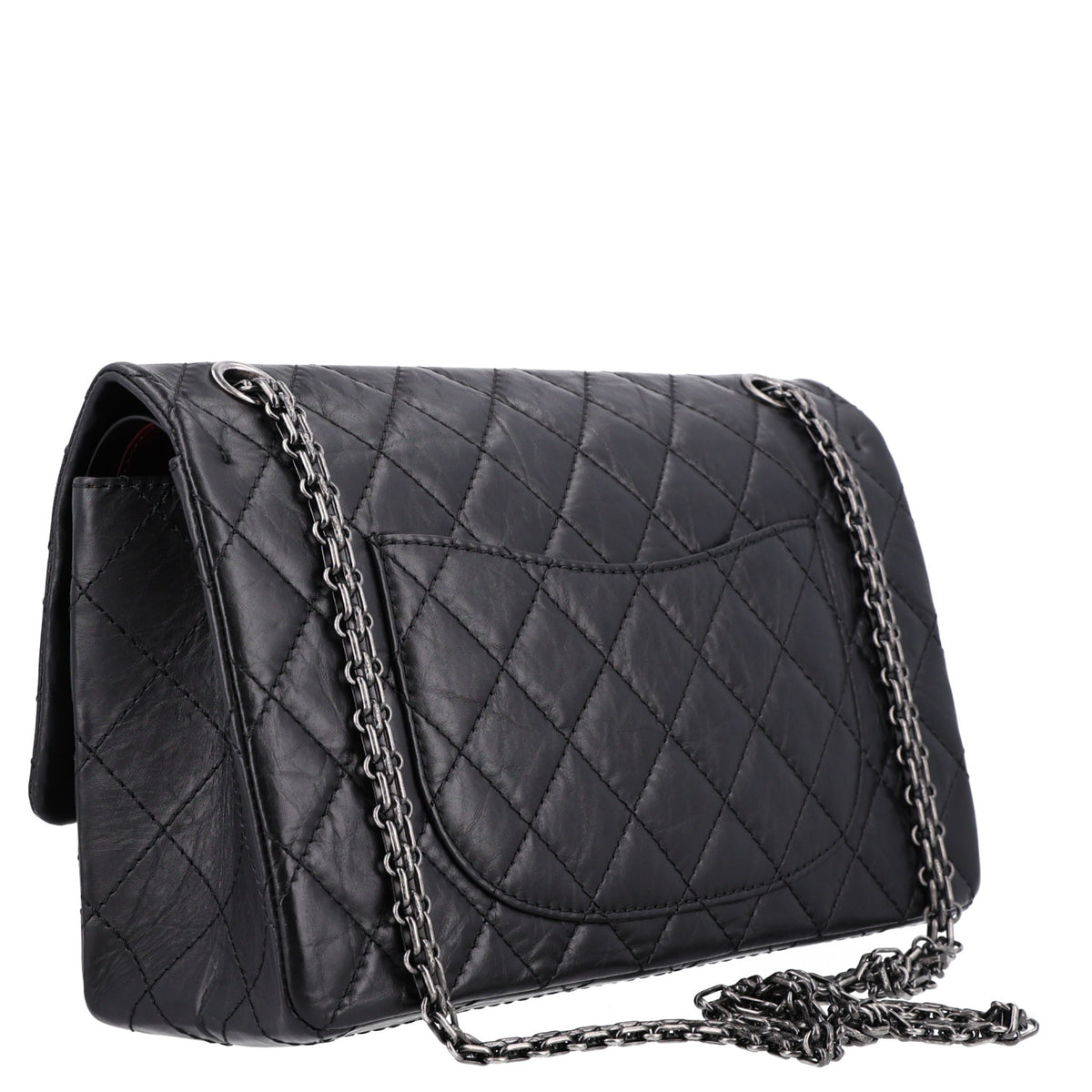 Aged Calfskin Quilted 2.55 Reissue 226 Flap Black
