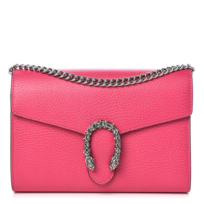 Gucci Dollar Calfskin Crystal Mini Dionysus Chain Wallet Box Pink 1 of 10