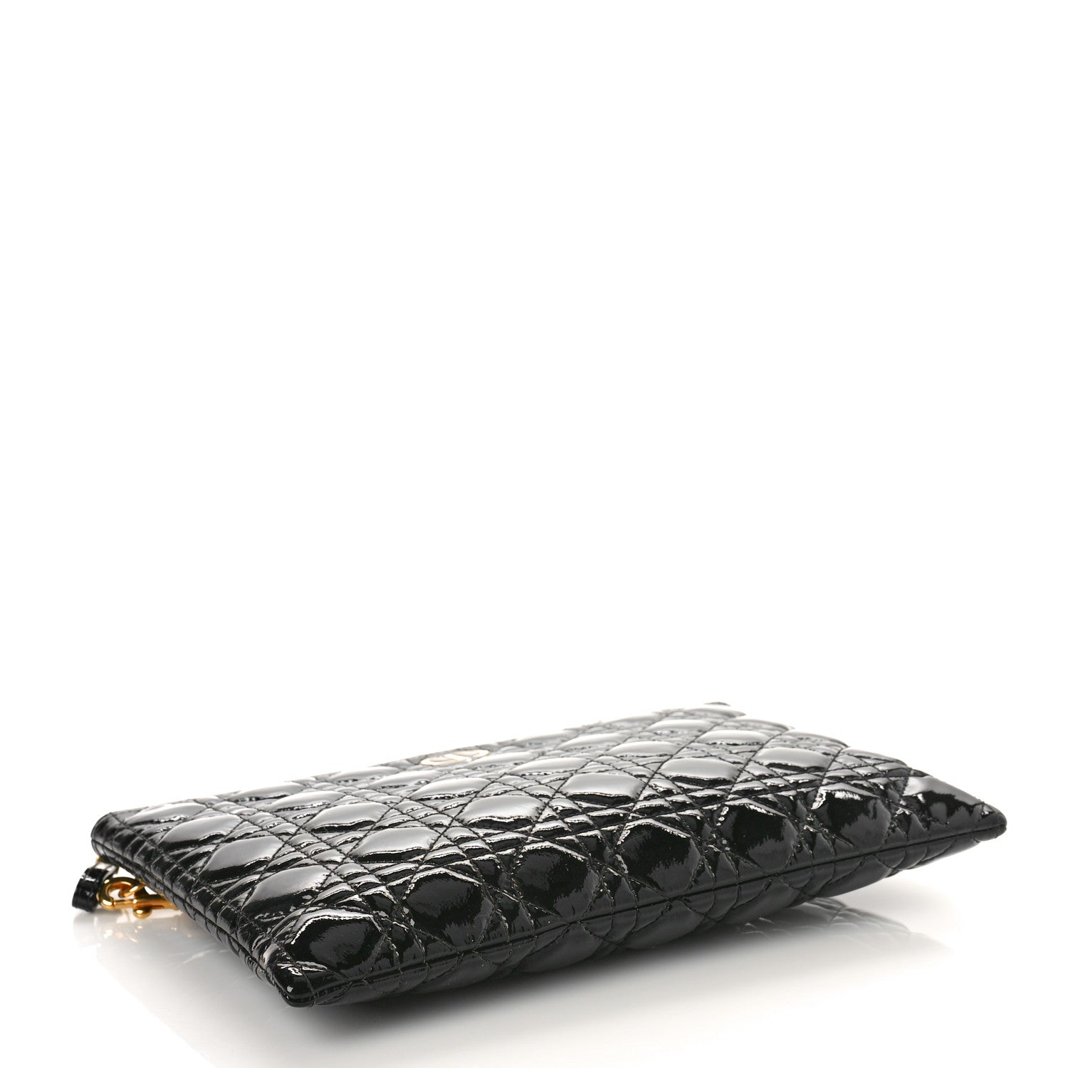 Christian Dior Patent Cannage Large Caro Daily Pouch Black 4 of 11