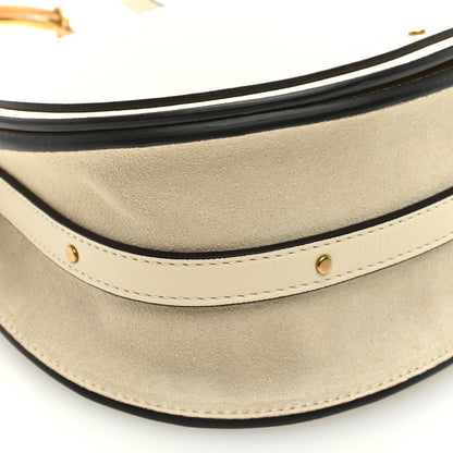 Chloe Calfskin Suede Medium Nile Bracelet Bag Off White 6 of 7