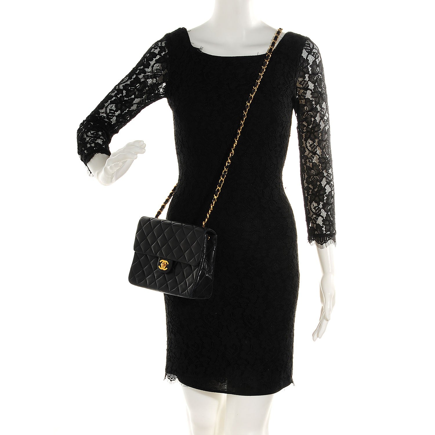 Chanel Lambskin Quilted Mini Square Flap Black 2 of 8