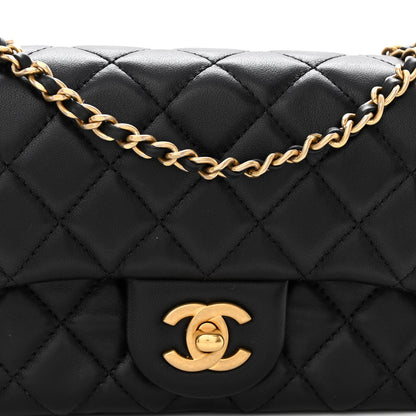 Chanel Lambskin Quilted Mini Rectangular Pearl Crush Flap Black 8 of 10