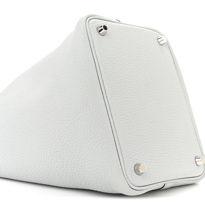 Hermes Taurillon Clemence Picotin Lock 18 PM Bleu Pale 9 of 12