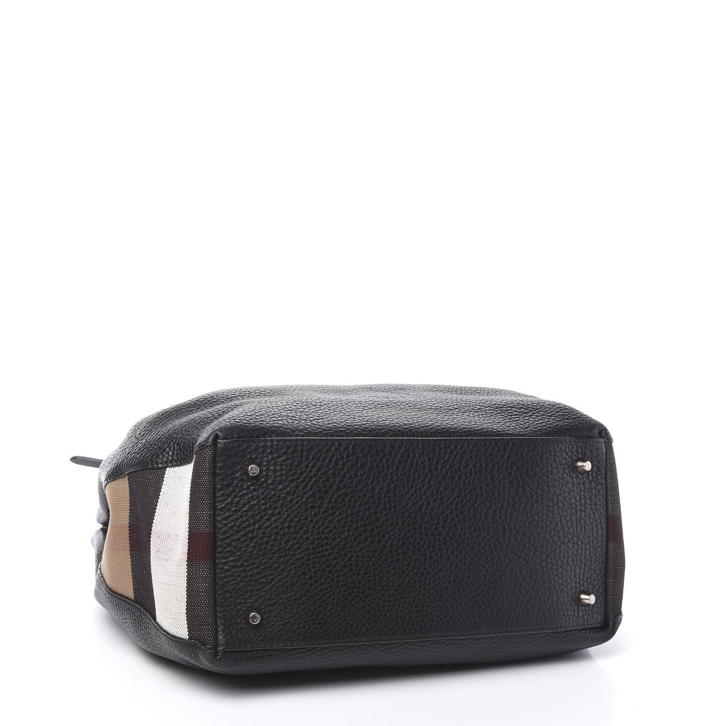Grainy Calfskin House Check Medium Maidstone Black