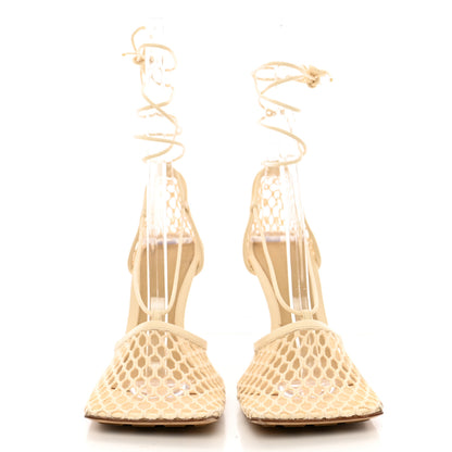 Bottega Veneta Mesh Nappa Stretch Ankle Tie Sandals 38 Toile 2 of 11