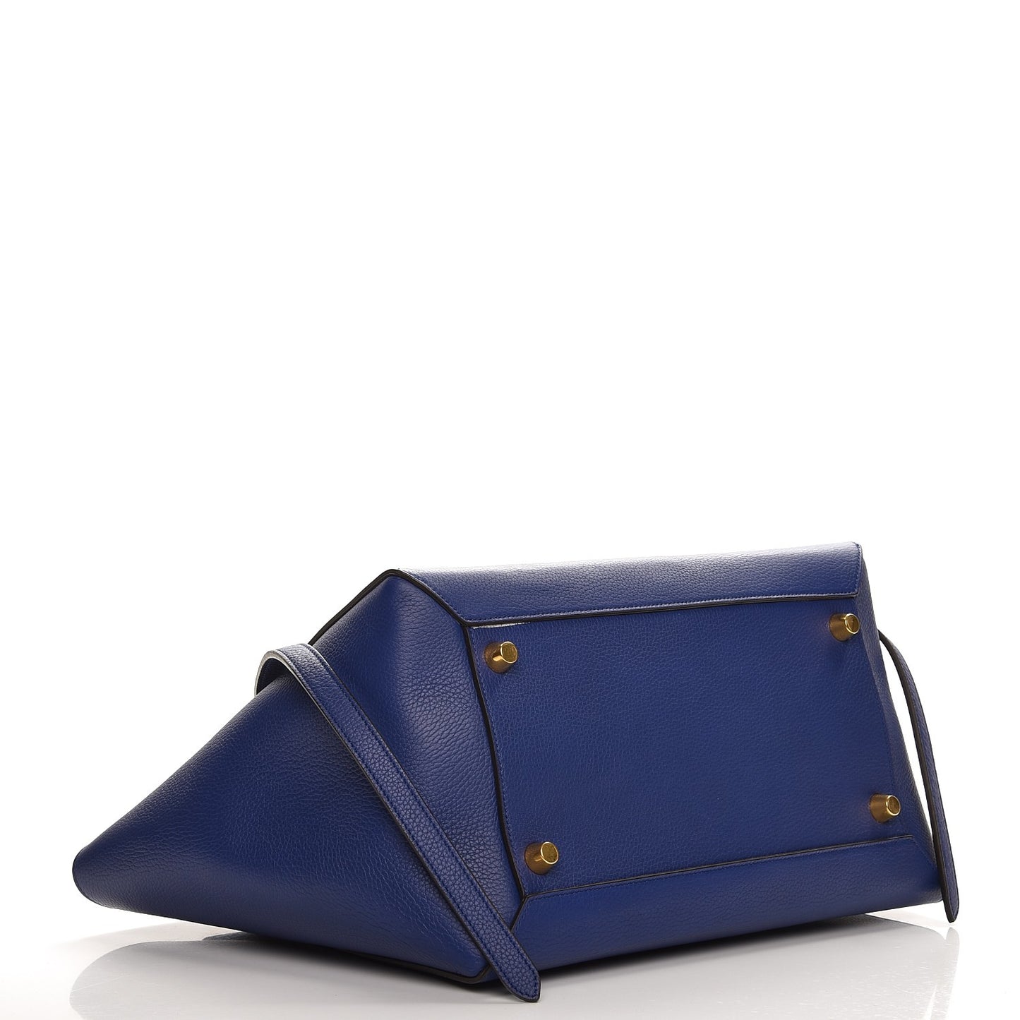 Drummed Calfskin Small Belt Bag Indigo