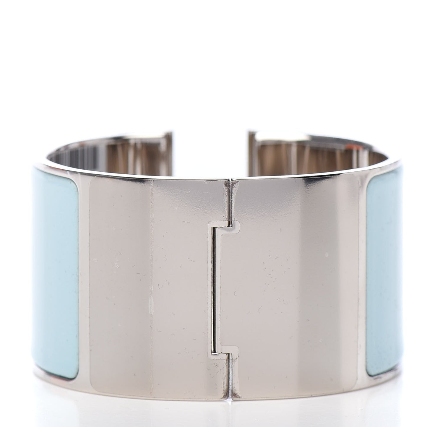 Enamel Extra Wide Clic Clac H Bracelet PM Bleu Glacier