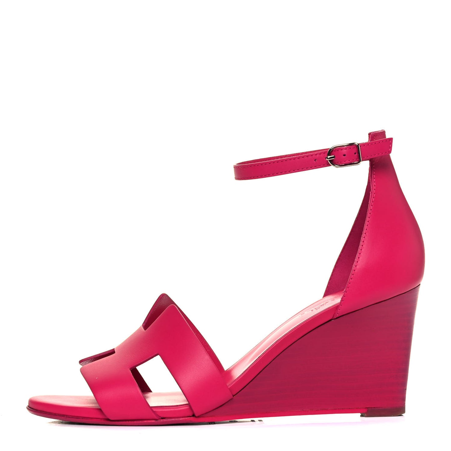Calfskin Legend Wedge Sandals 40 Pink