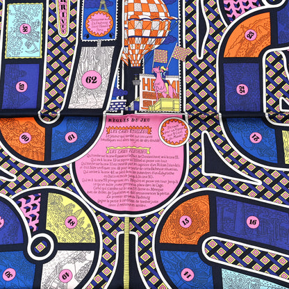 Hermes Silk Regles Du Jeu Scarf 90 Violet Rose Multicolor 4 of 6