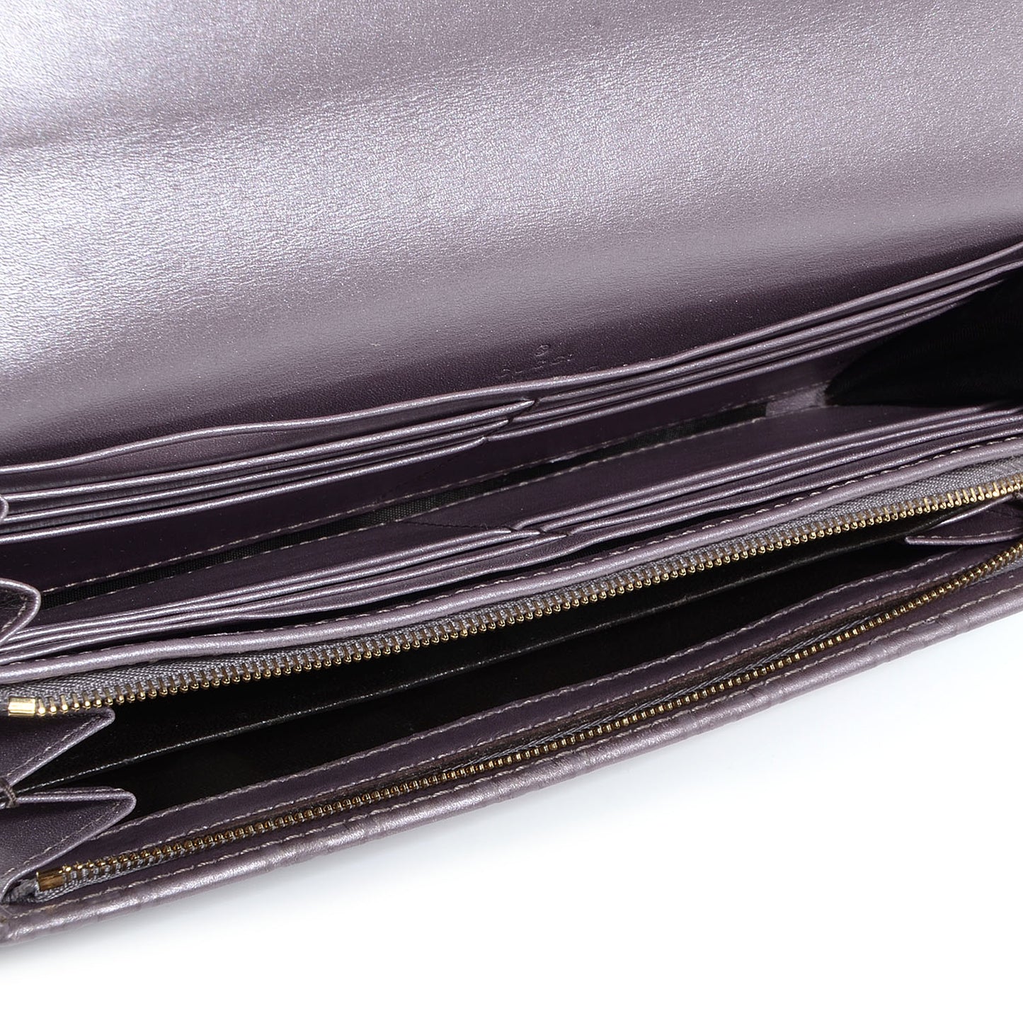 Metallic Soft Guccissima Lovely Heart Continental Wallet Senanque