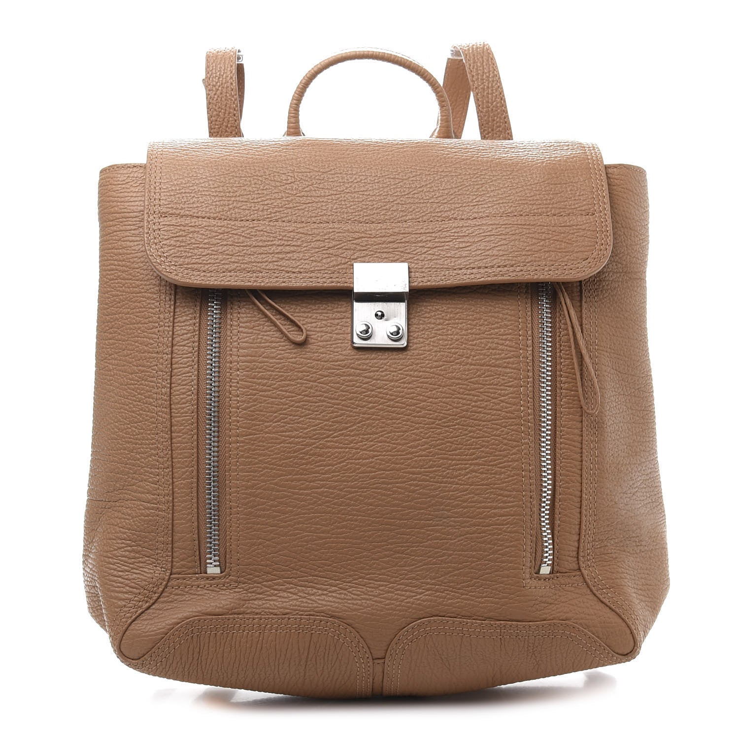 3.1 Phillip Lim 3.1 Textured Calfskin Pashli Backpack Tan 1 of 9