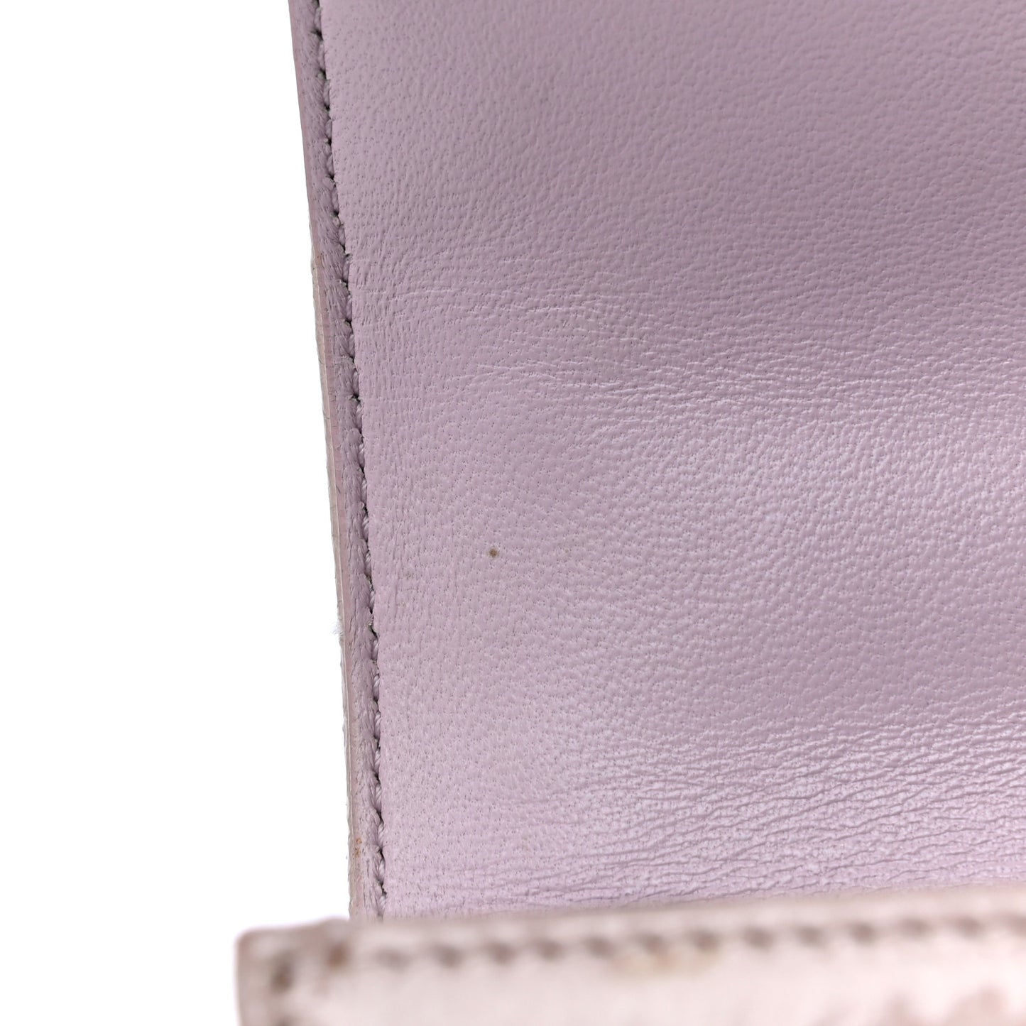 Ceramic Effect Deerskin Small Diorama Flap Bag Pink