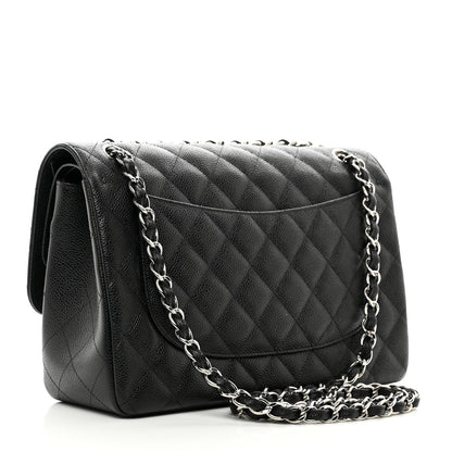 Chanel Caviar Quilted Jumbo Double Flap Black 3 of 10