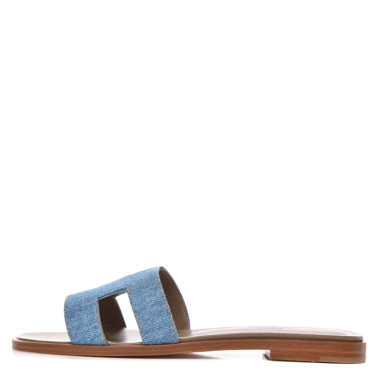 Hermes Denim Canvas Oran Sandals 36 Bleu Clair 1 of 9