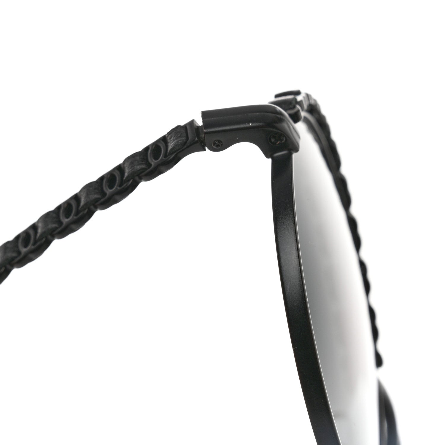 Chanel Metal Calfskin Round Chain Sunglasses 4265-Q Black 9 of 10
