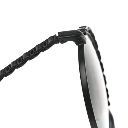 Chanel Metal Calfskin Round Chain Sunglasses 4265-Q Black 9 of 10