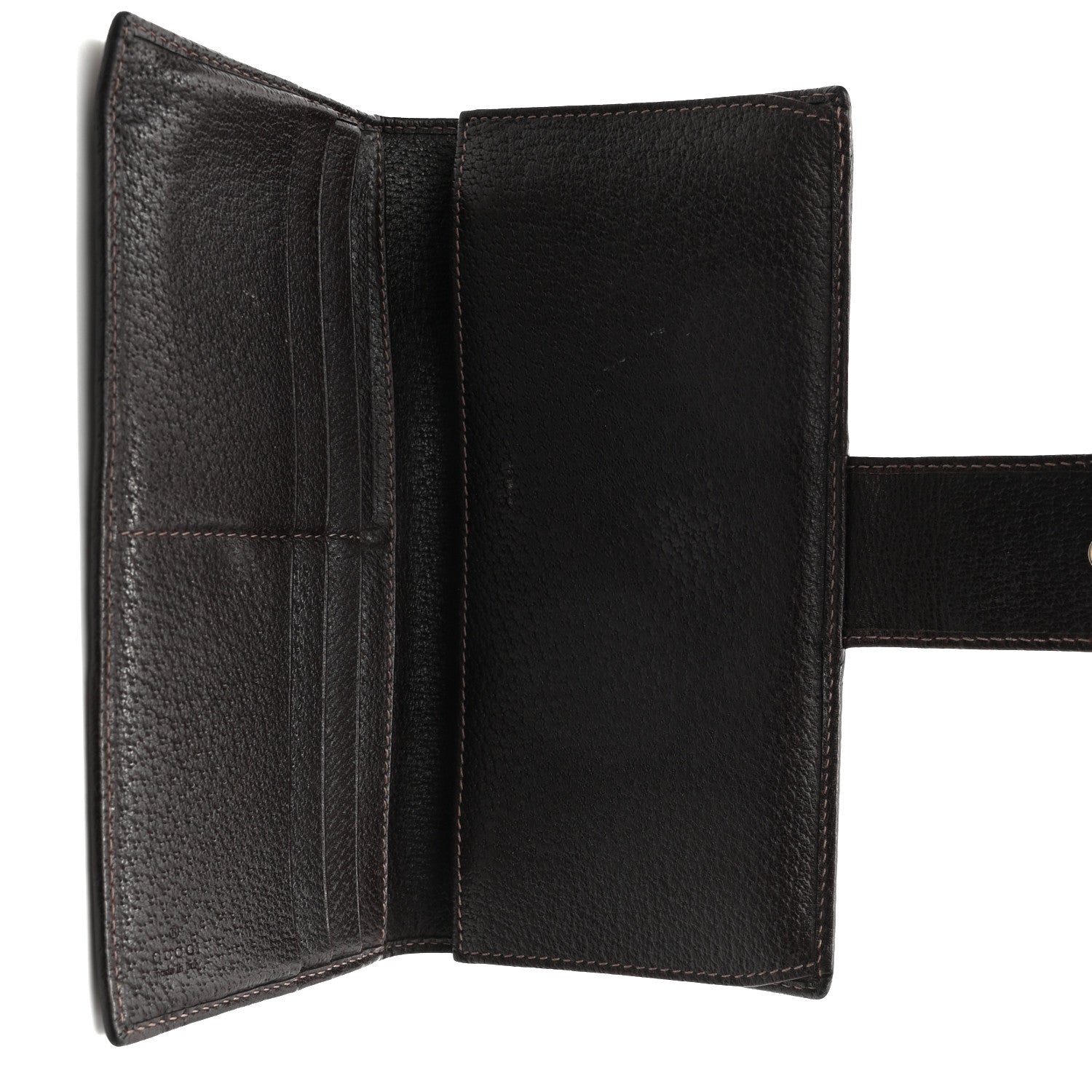 Gucci Monogram Abbey Continental Wallet Dark Brown 4 of 11