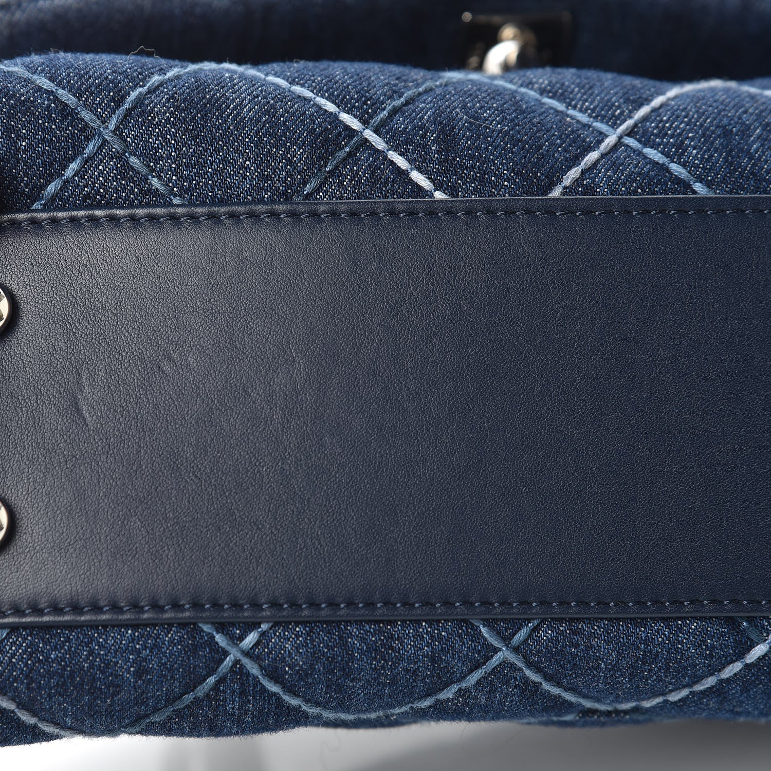 Chanel Denim Quilted Mini Coco Handle Flap Blue 11 of 13