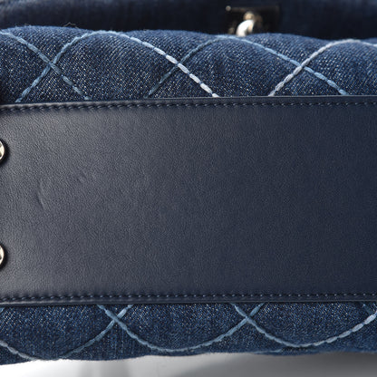 Chanel Denim Quilted Mini Coco Handle Flap Blue 11 of 13