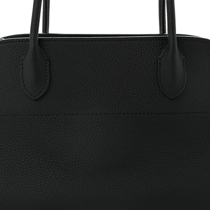 The Row Matte Grained Calfskin Margaux Shoulder 12 Black 7 of 9