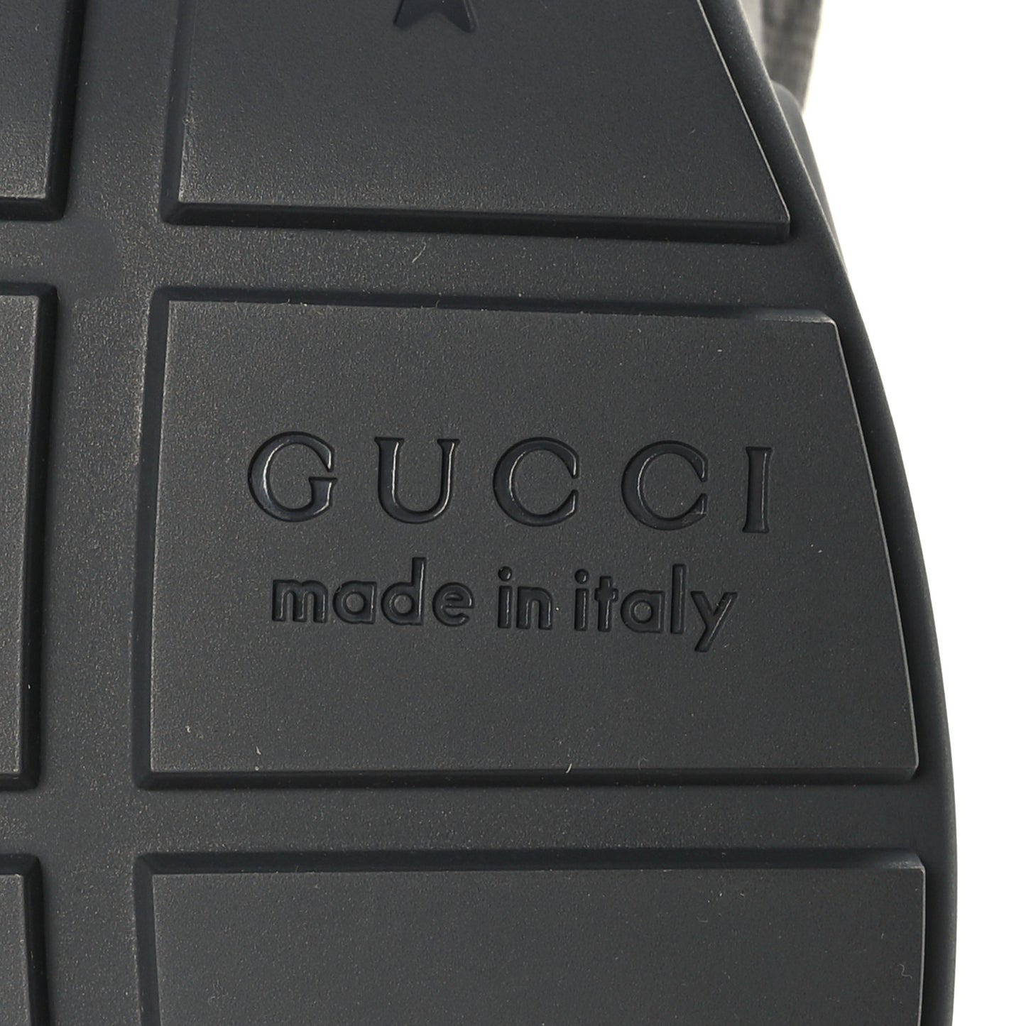 GG Supreme Monogram Apollo Calfskin Mens Rhyton Sneakers 8 Grey Black Graphite Grey