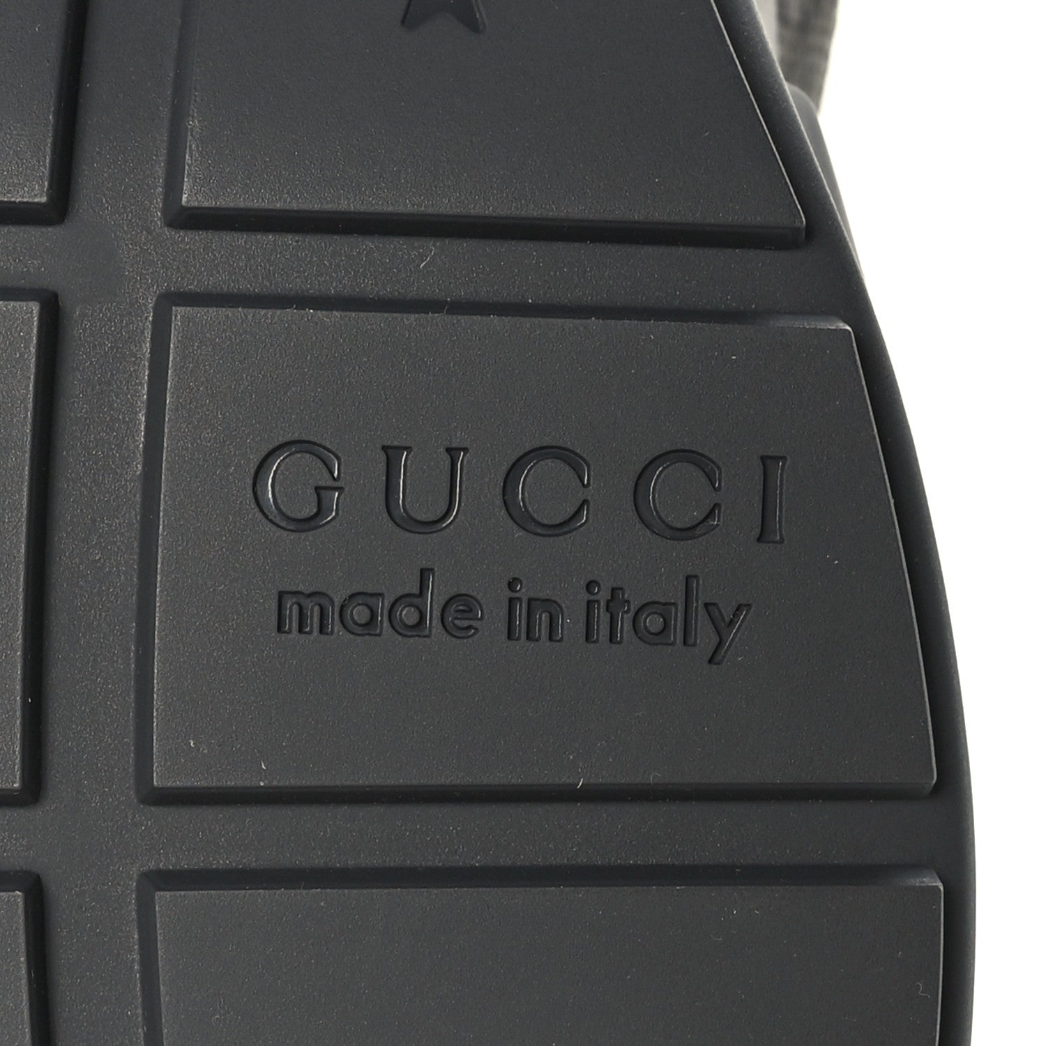 Gucci GG Supreme Monogram Apollo Calfskin Mens Rhyton Sneakers 8 Grey Black Graphite Grey 7 of 10