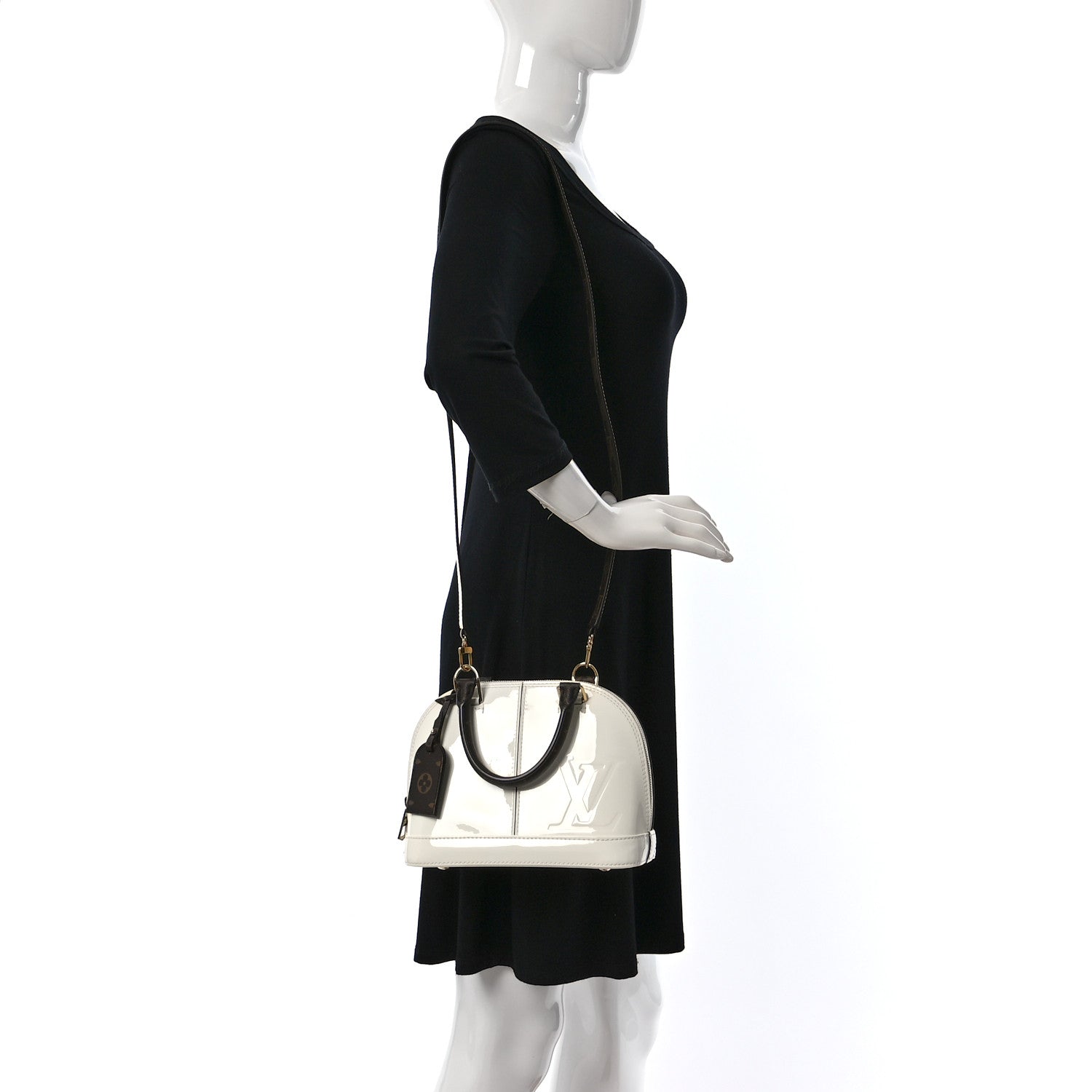 Louis Vuitton Patent Monogram Alma BB White 3 of 8