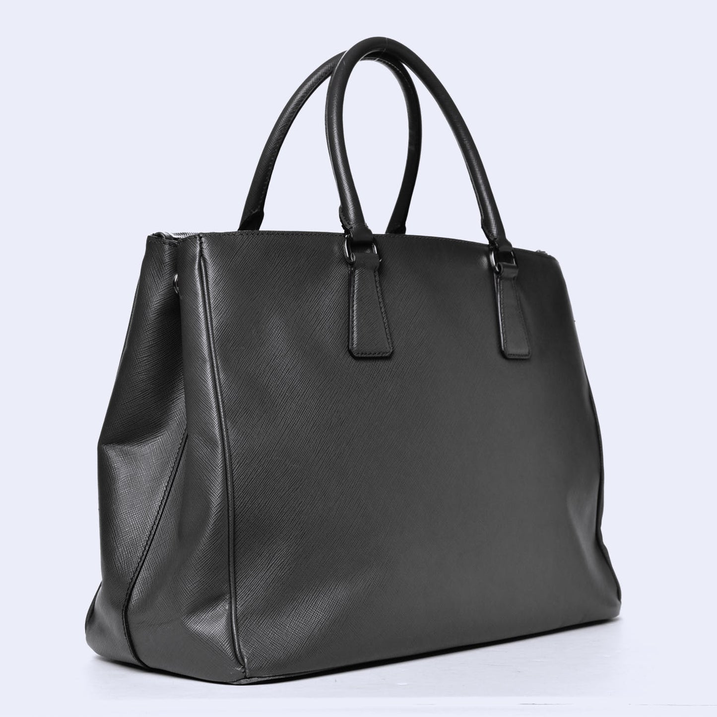 Saffiano Lux Large Galleria Double Zip Tote Grafite