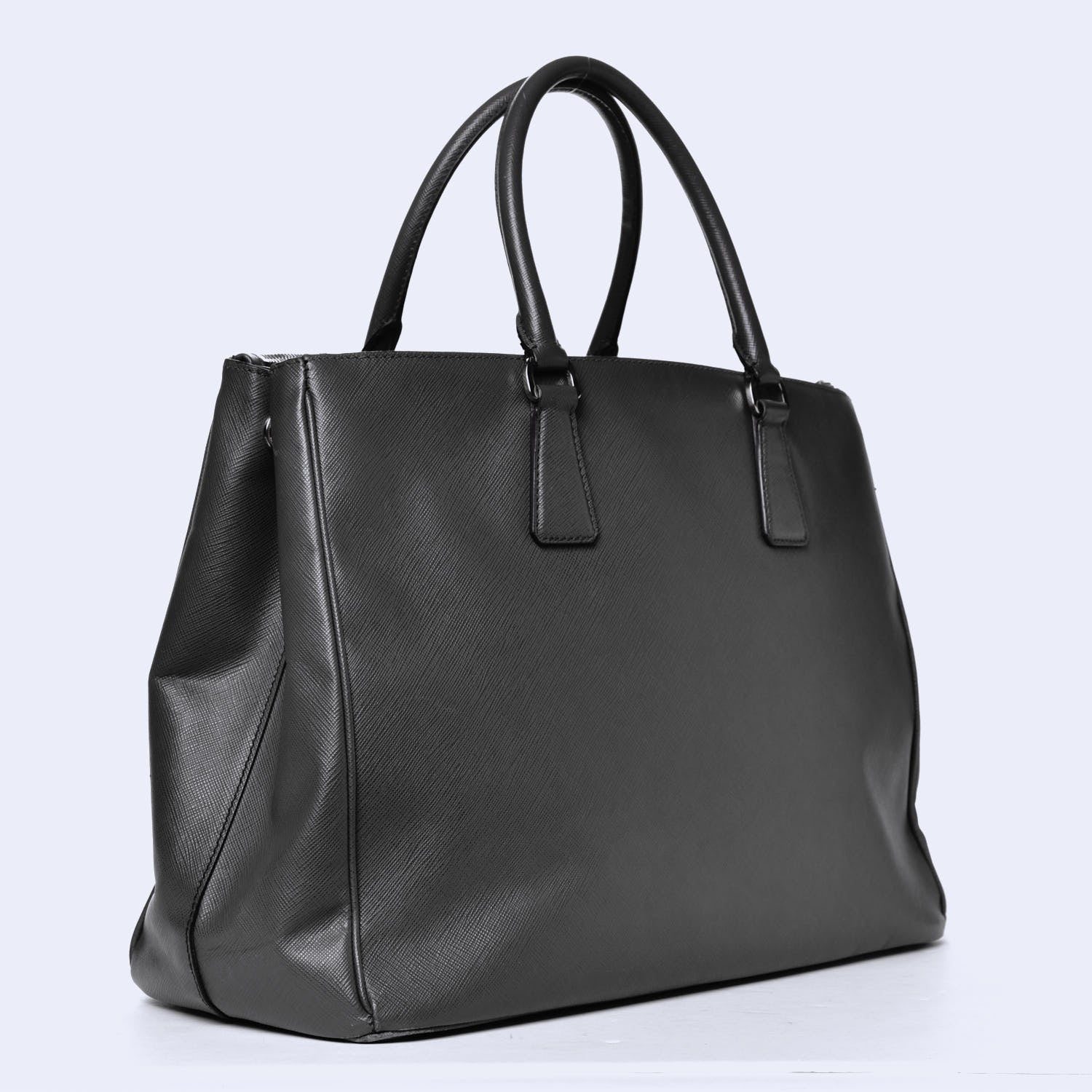 Prada Saffiano Lux Large Galleria Double Zip Tote Grafite 7 of 20