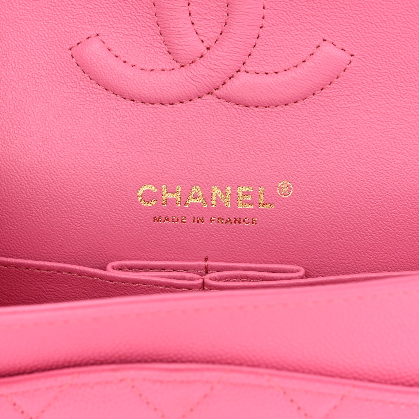 Caviar Quilted Medium Double Flap Pink