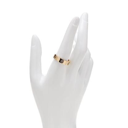 Cartier 18K Yellow Gold 3 Diamond 5.5mm LOVE Ring 60 9 2 of 6