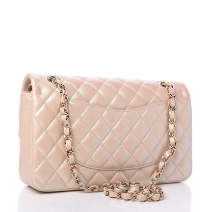 Chanel Iridescent Calfskin Quilted Medium Double Flap Beige 3 of 11