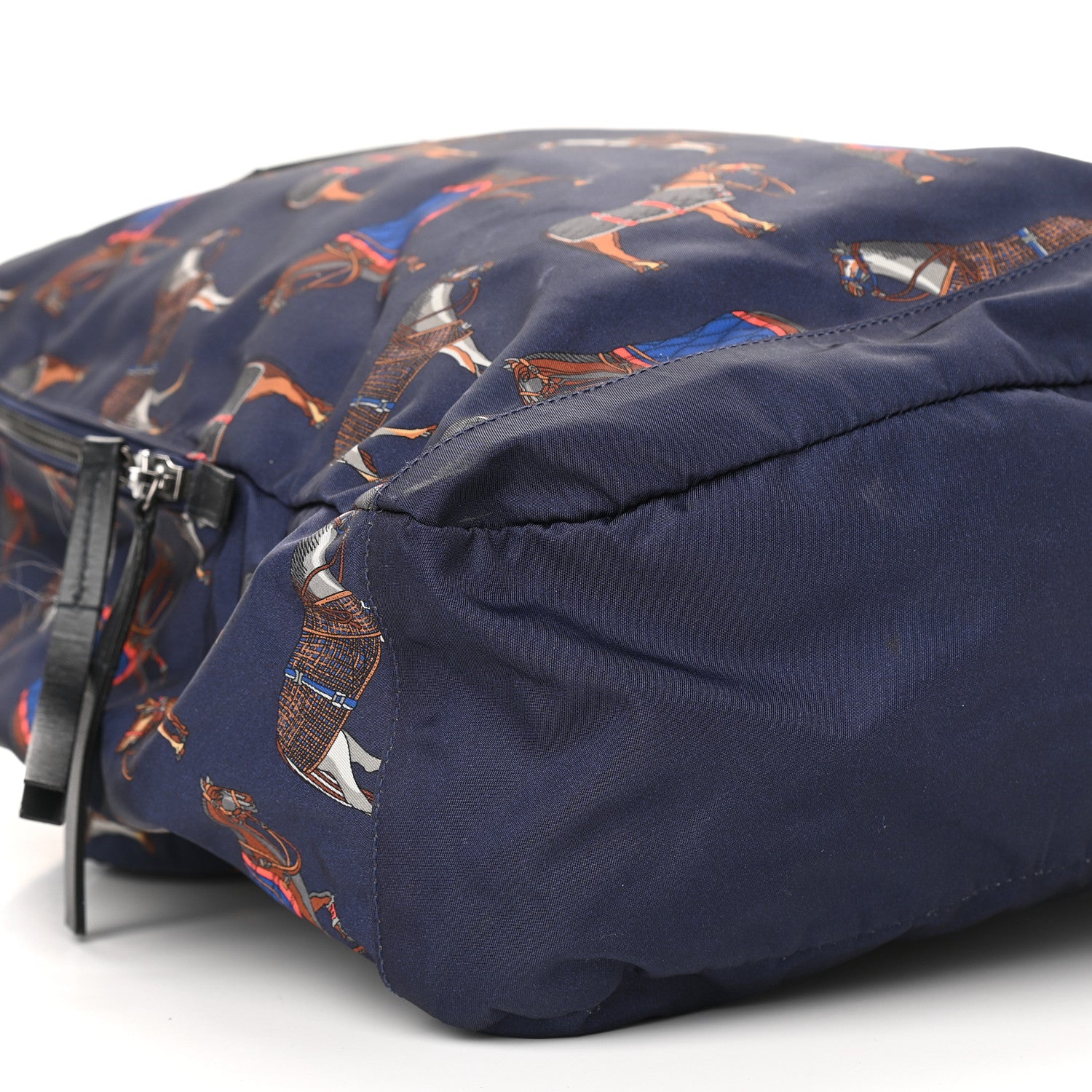 Gucci Nylon Horse Print Backpack Blue Red 9 of 12