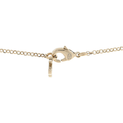 Chanel Resin Crystal CC Heart Necklace Pearly White Gold 4 of 4