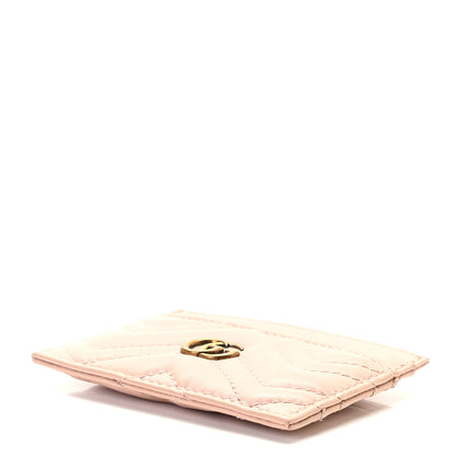 Gucci Calfskin Matelasse GG Marmont Card Holder Perfect Pink 7 of 8
