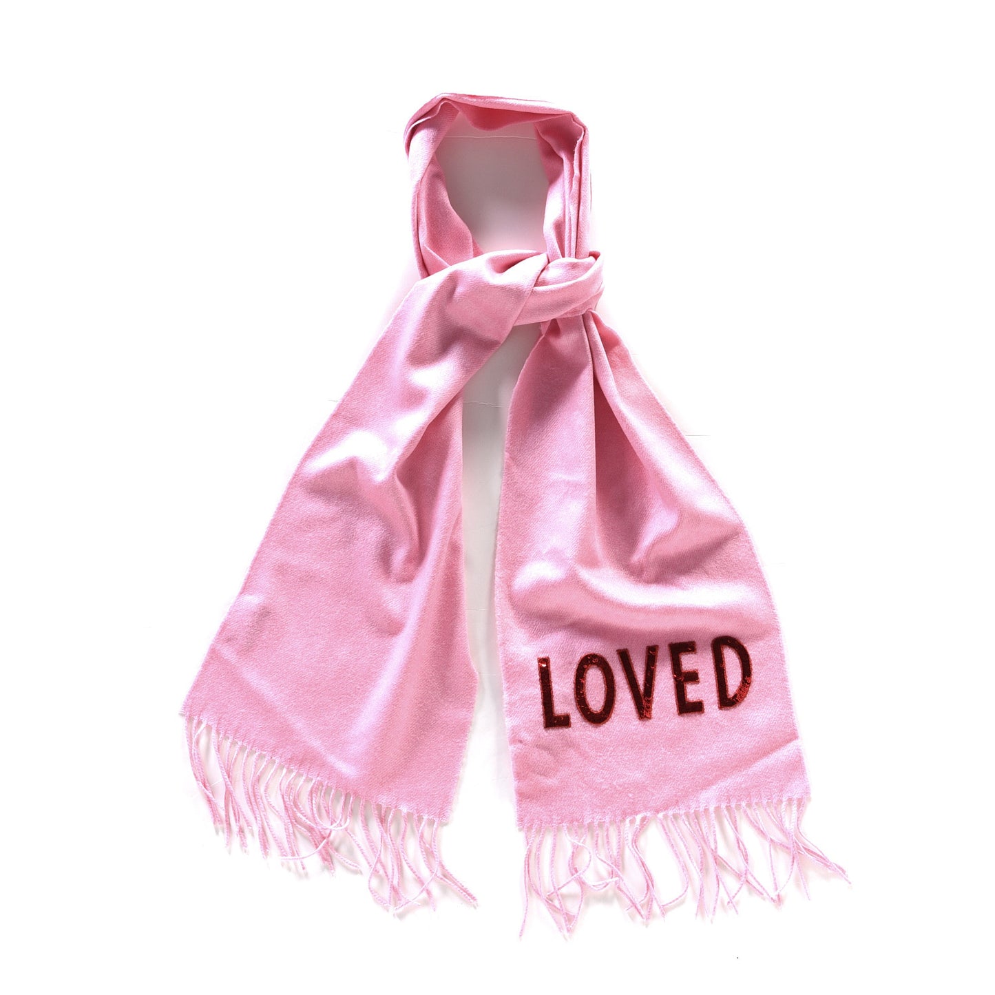 Silk Cashmere Sequins Lovesh Scarf Roseate