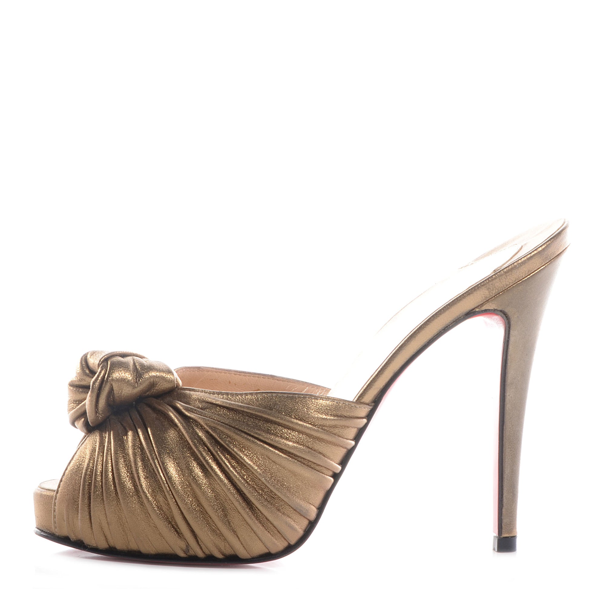 Christian Louboutin Calfskin Greissimo 120 Slide Sandals 37 1 of 6
