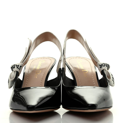 Christian Dior Patent Ribbon J'Adior Slingback 65mm Pumps 35.5 Black 2 of 8